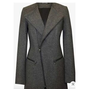 Jamy Tarr Tweed Yarndye Moto Coat NWT M